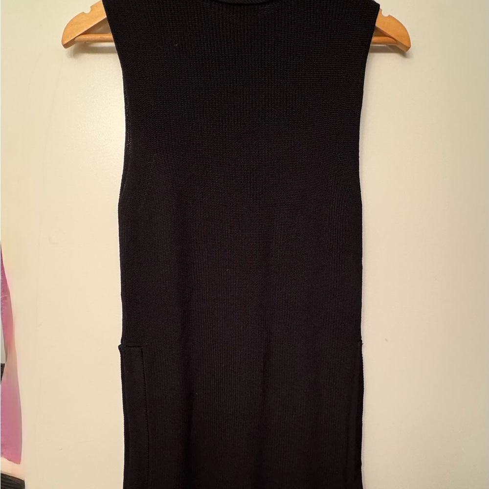 Aritzia | Wilfred Palmier Sleeveless Tunic Sweater Vest Black | US M - Picture 11 of 16